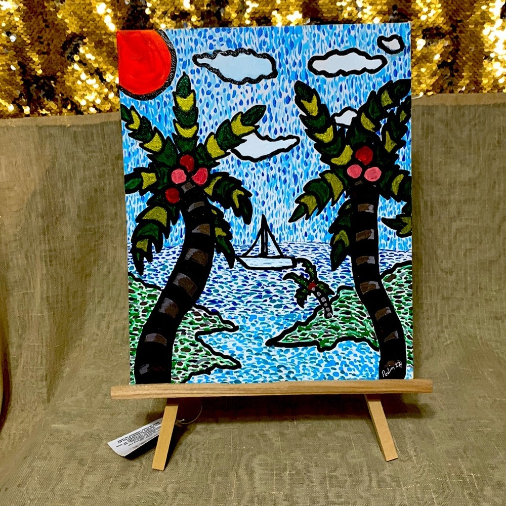 Original Tropical Miniature Painting